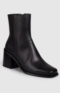 Manela Libia Block Heel Side Up Bootie
