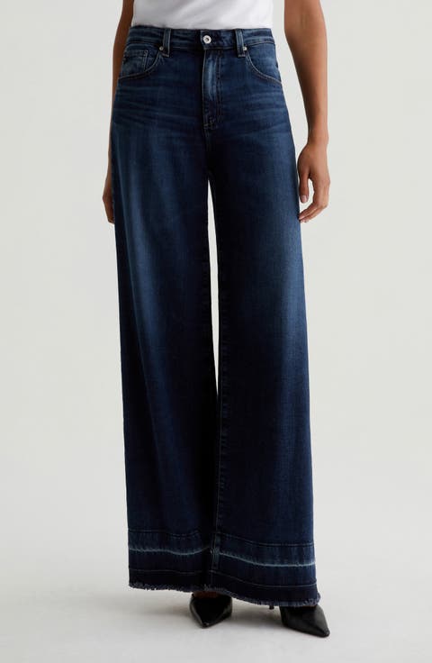 Deven Release Hem High Waist Ultra Wide Leg Jeans (Amsterdam)
