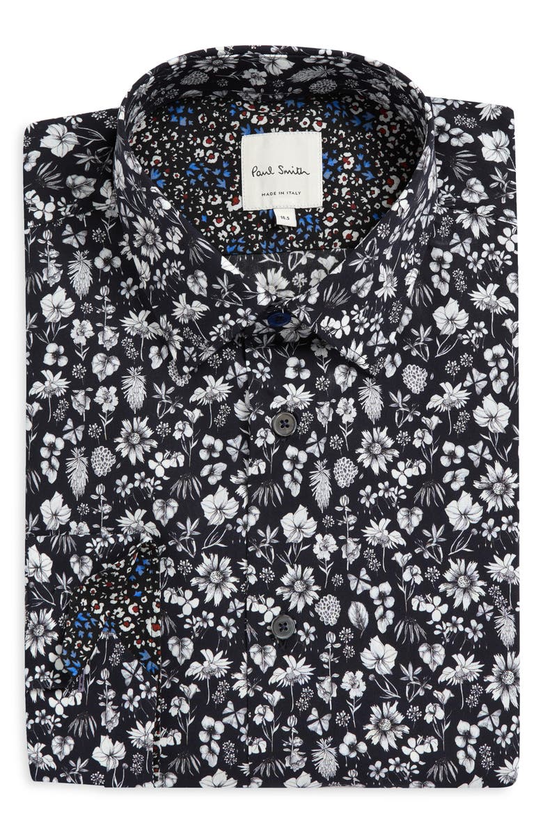 Paul Smith London Tailored Fit Floral Dress Shirt, Main, color, 