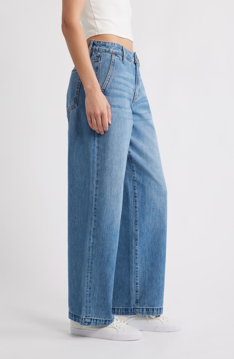 HIDDEN JEANS Low Rise Baggy Wide Leg Jeans, Alternate, color, Med.wash