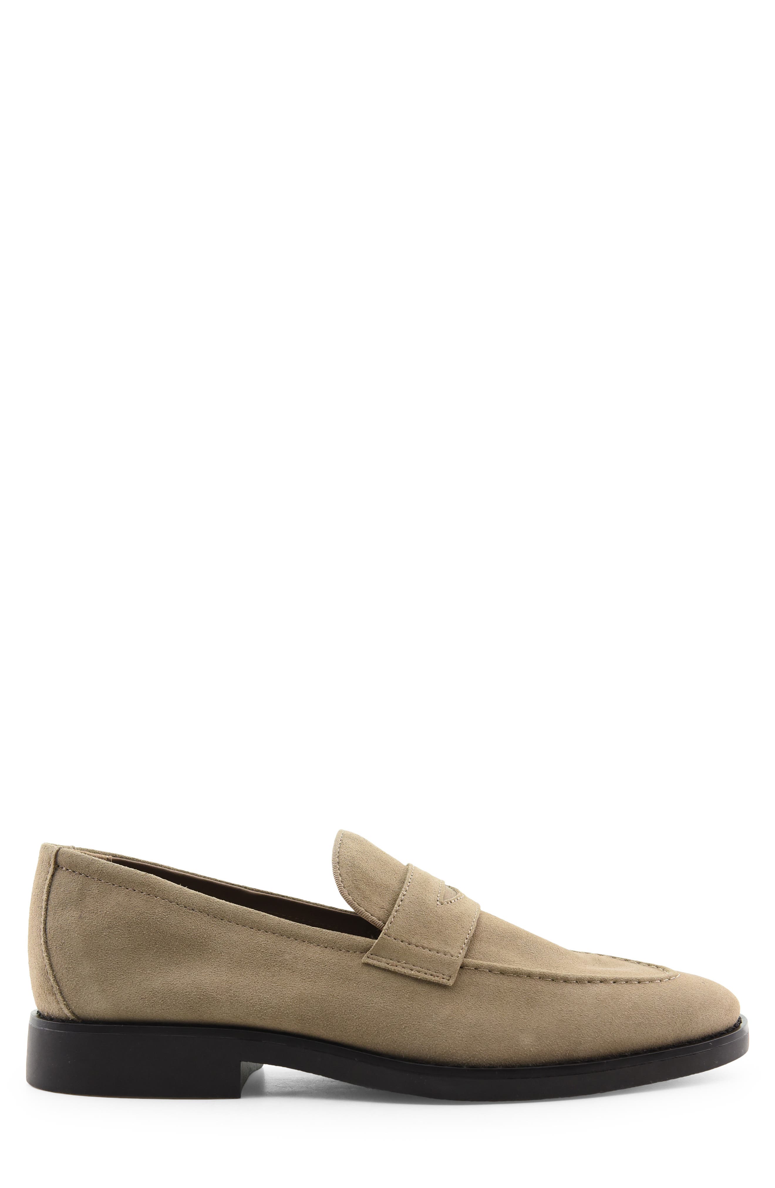 Boneto Penny Loafer, Alternate, color, BEIGE LEATHER SUEDE