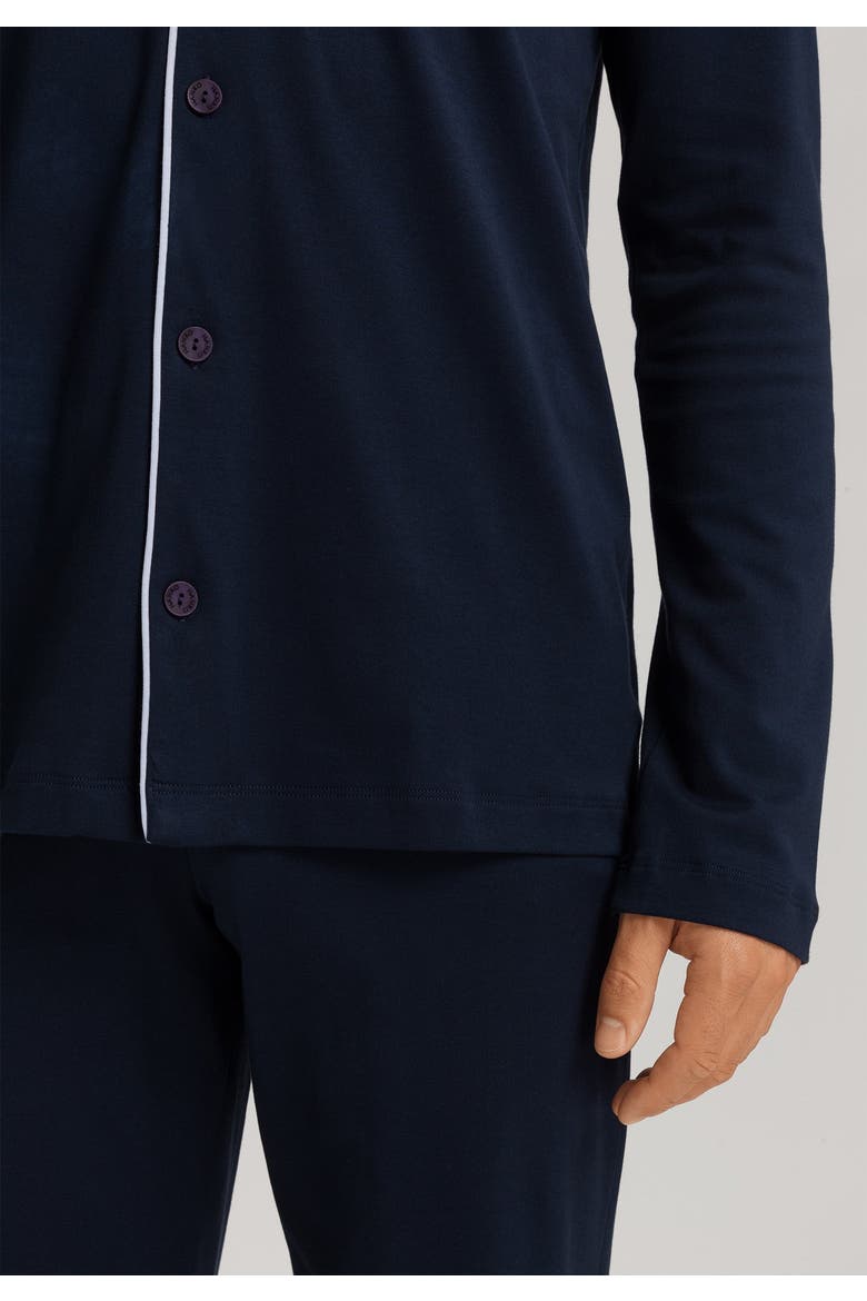 Night And Day Button Front Cotton Pajama Set, Alternate, color, Deep Navy