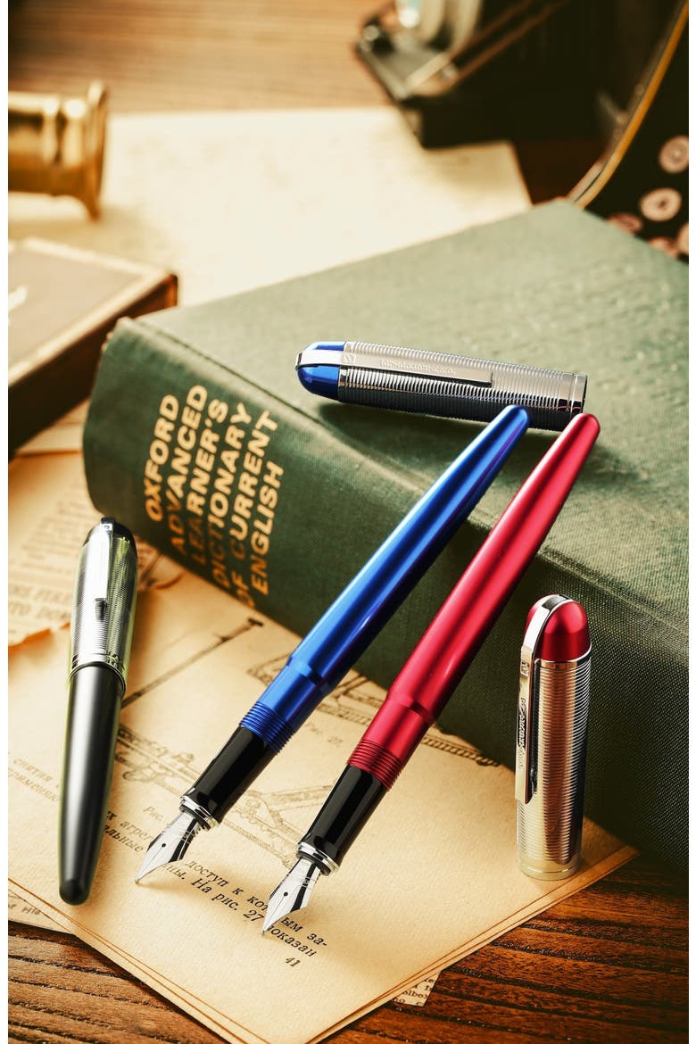Skyline Ballpoint Pen, Alternate, color, Blue Silver