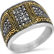 STEELTIME Men's Two Tone Stainless Steel Ring