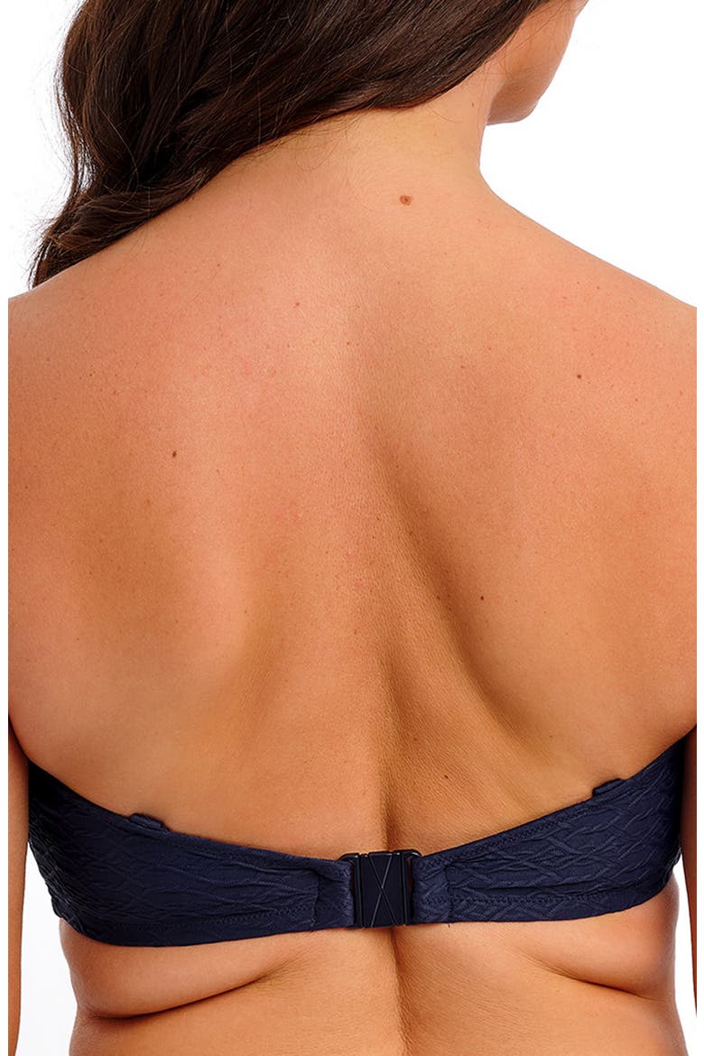 Azores DD-Cup Underwire Bandeau Bikini Top, Alternate, color, MIDNIGHT