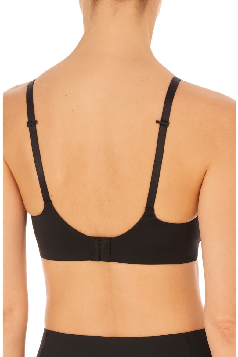 Liquid Underwire Balconette Push-Up Bra, Alternate, color, BLACK