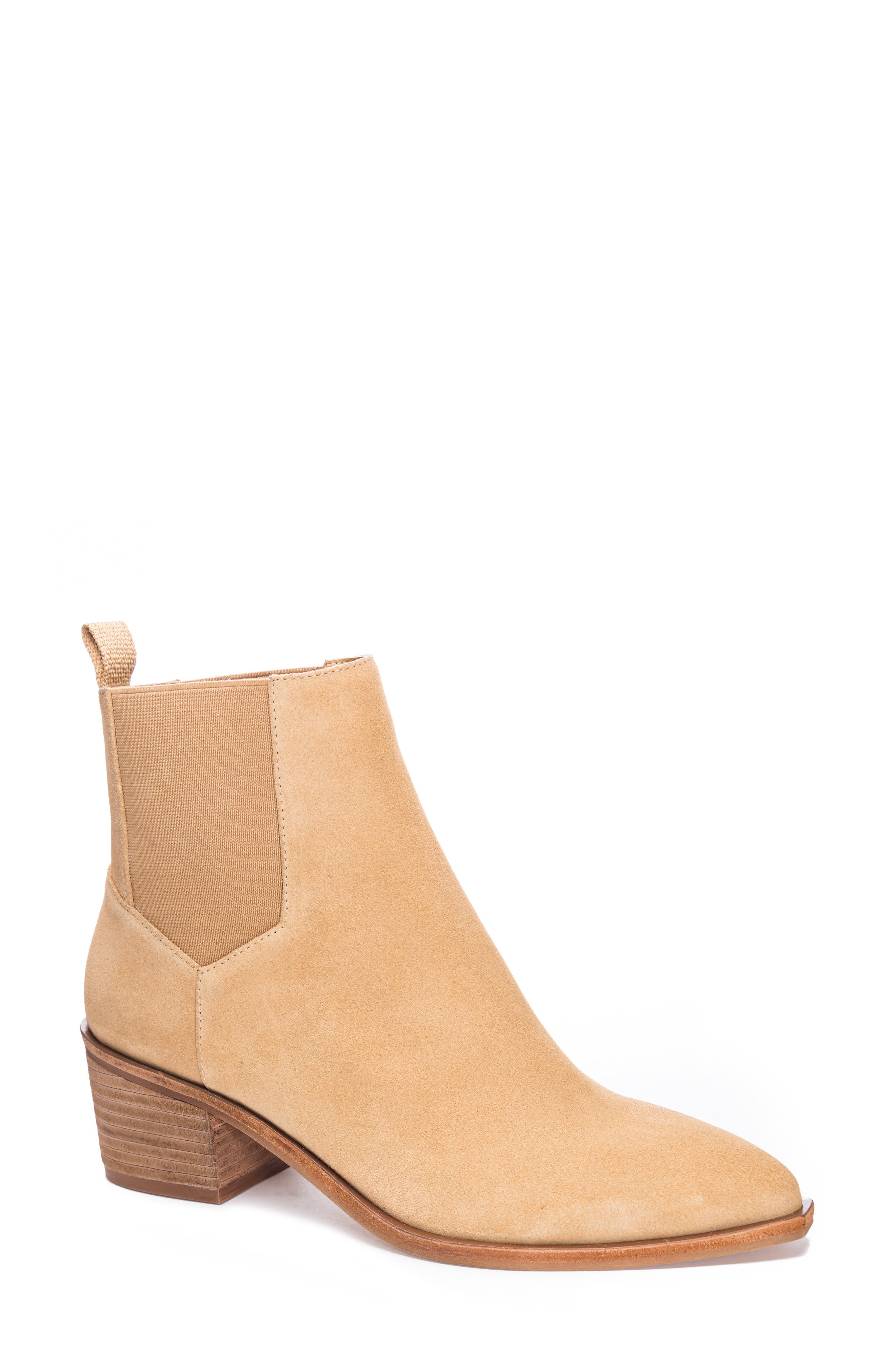 Filip Chelsea Bootie, Main, color, BEIGE SUEDE
