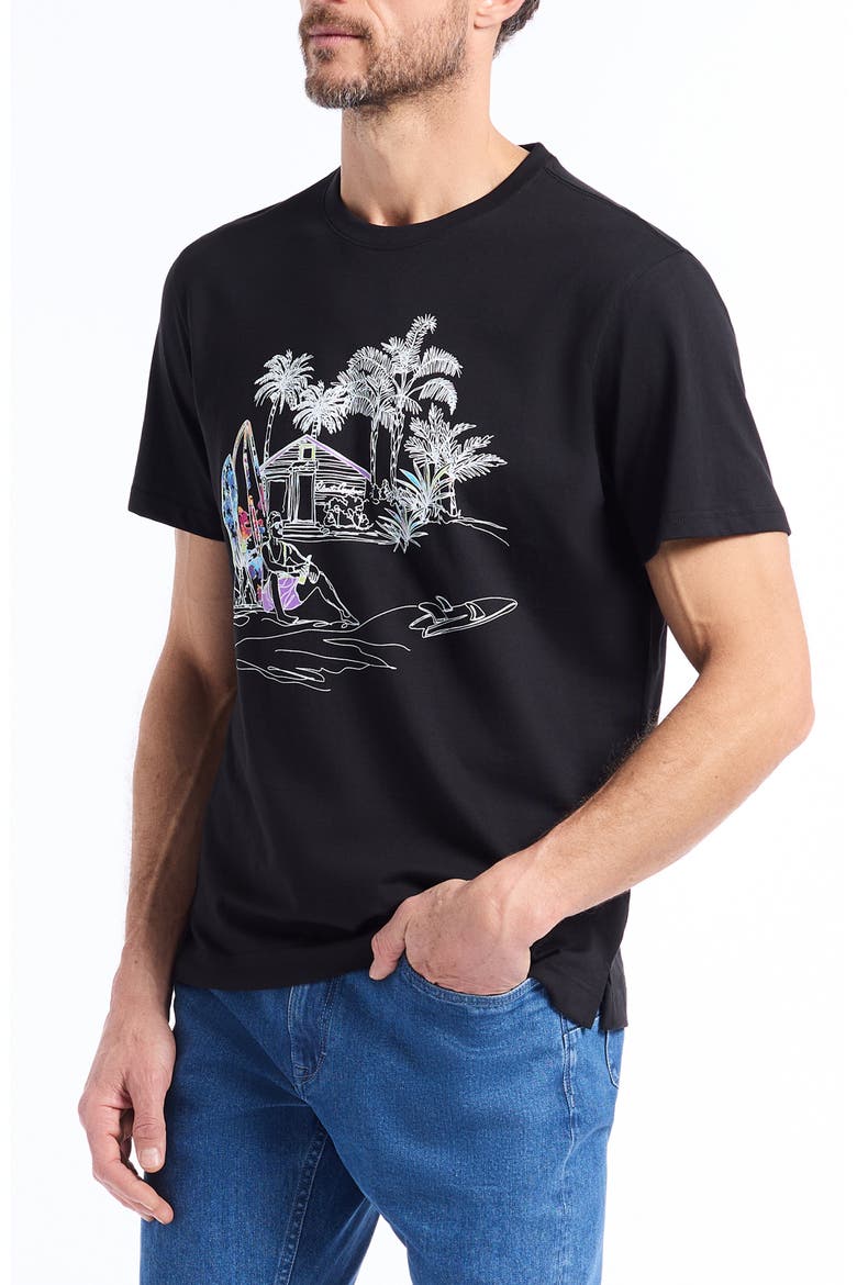 Beach House Graphic T-Shirt, Alternate, color, BLACK