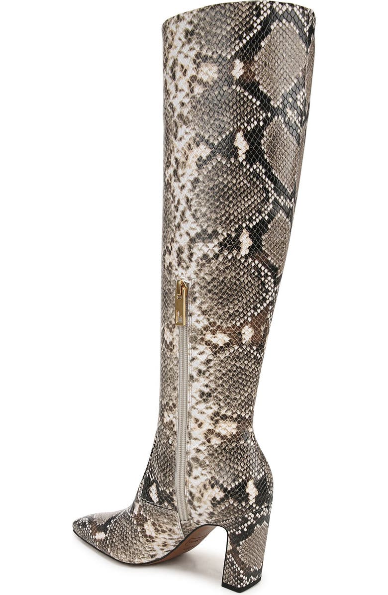 Franco Sarto Bowman Snakeskin Embossed Knee High Boot, Alternate, color, Grey Snake Print
