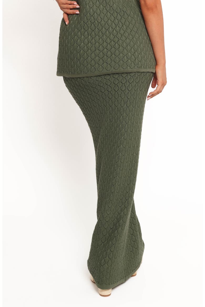 Asplie Pointelle Maxi Skirt, Alternate, color, OLIVE