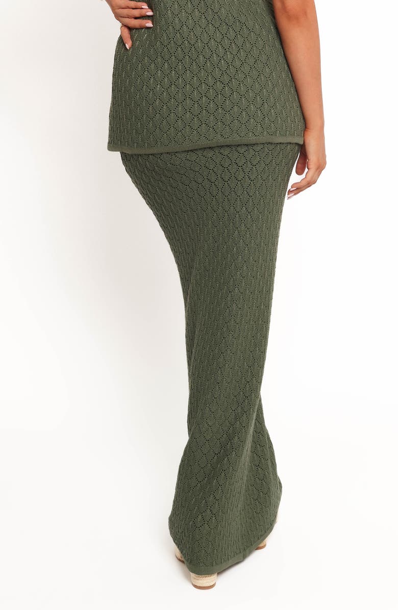 Petal & Pup Asplie Pointelle Maxi Skirt, Alternate, color, Olive