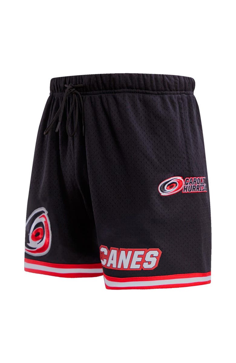 PRO STANDARD Men's Pro Standard Black Carolina Hurricanes Classic Mesh Shorts, Alternate, color,