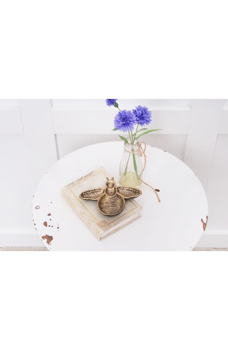 Gallerie II Bee Spring Minimalist Small Decorative Shaped Dish Plate, Alternate, color, Gold