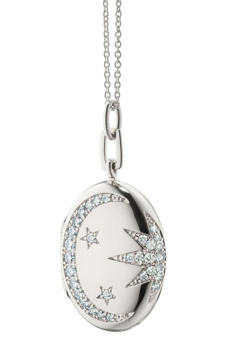 Galaxy Locket Necklace, Main, color, STERLING SILVER