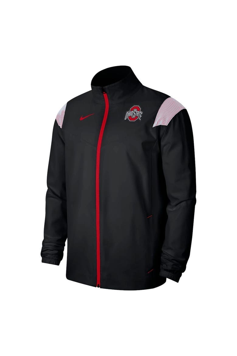 Men's Nike Black Ohio State Buckeyes Woven Full-Zip Jacket, Alternate, color, Black