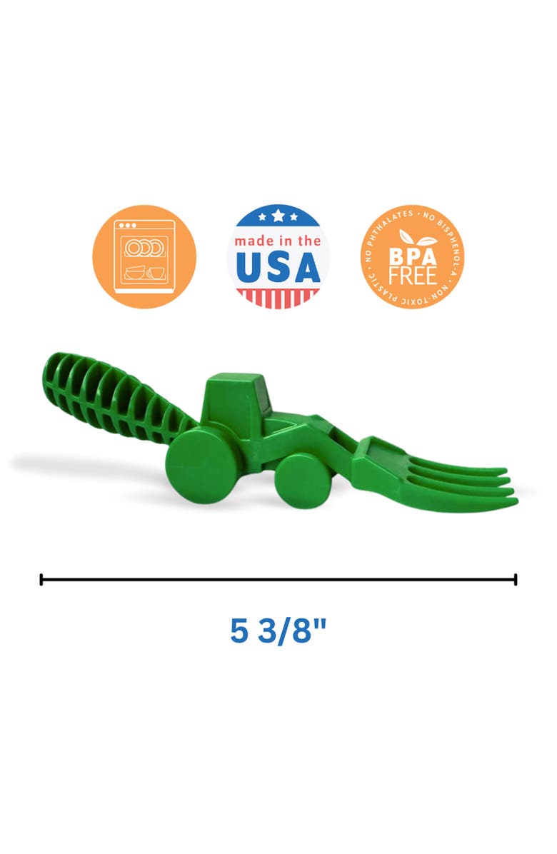 Constructive Eating Set of 2 Tractor Utensils for Kids and Toddlers, 1 Pack, Alternate, color, Green