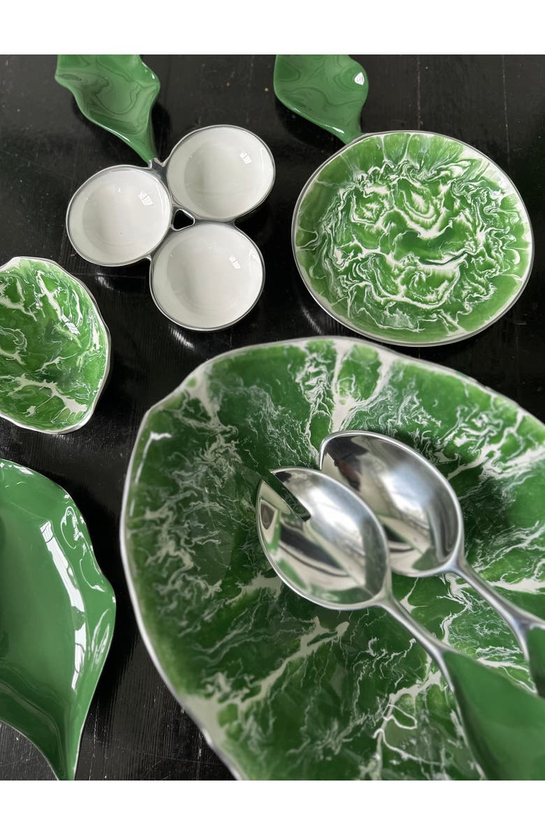 Lunares Verdura Appetizer Plates Oval, Alternate, color, White