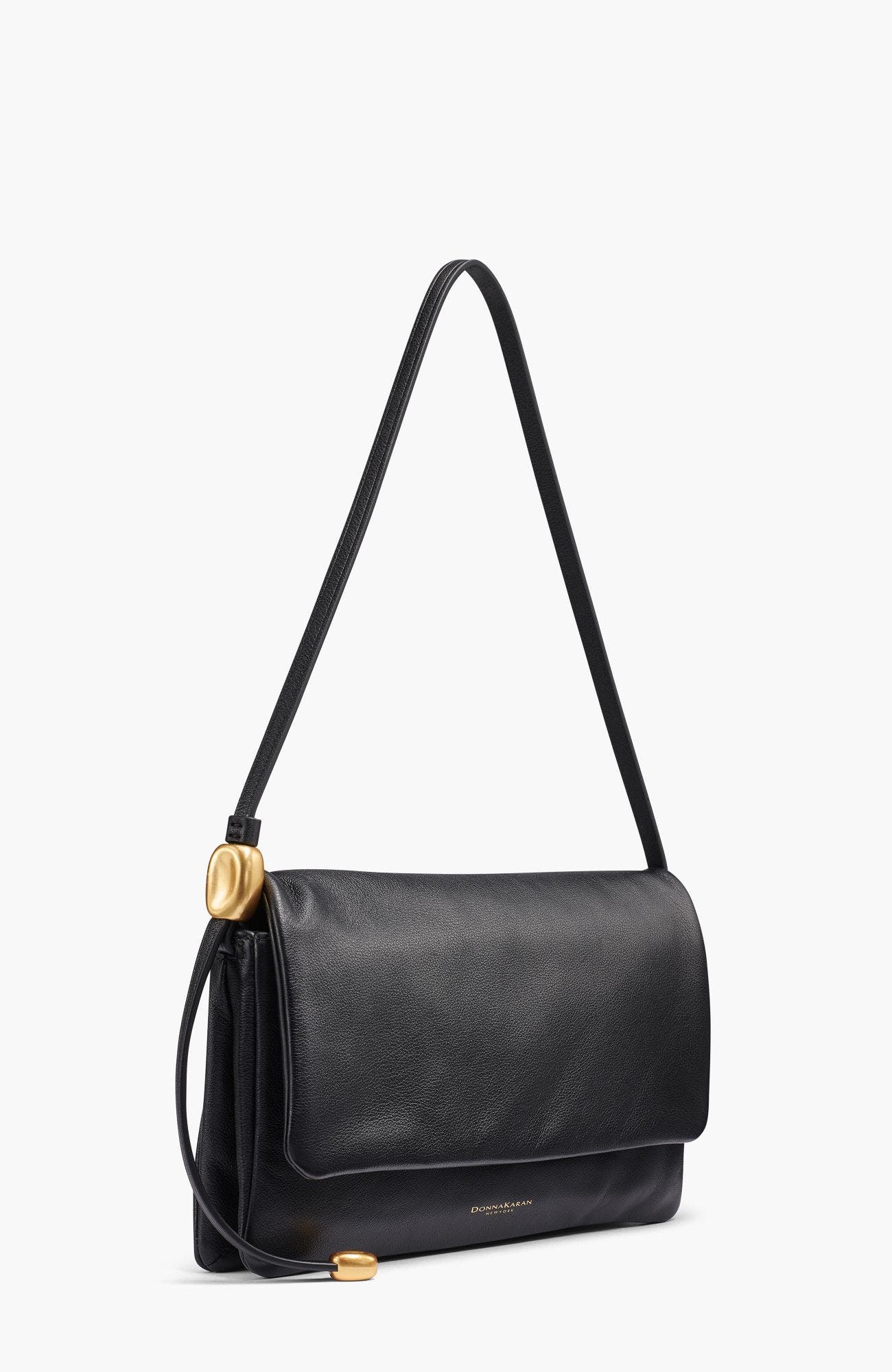 Velvet Flap Shoulder Bag, Alternate, color, Black/Gold