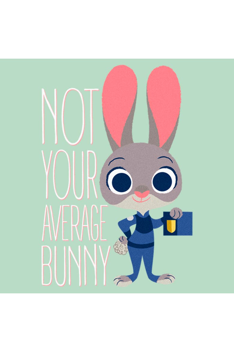 Girl's Zootopia Not Your Average Bunny  Graphic T-Shirt, Alternate, color, Mint