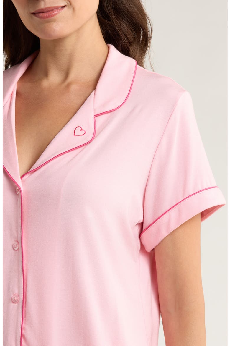 Moonlight Eco Short Pajamas, Alternate, color, PINK CANDY
