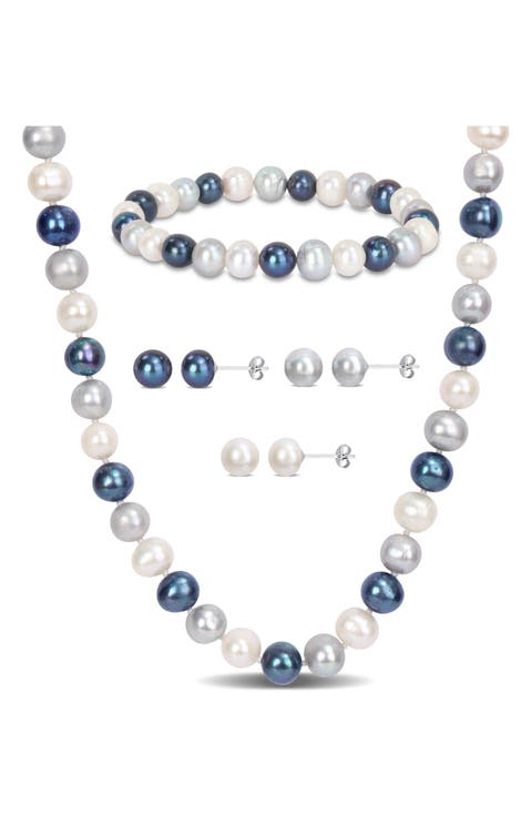 8-8.5mm Multi-Color Cultured Freshwater Pearl Necklace