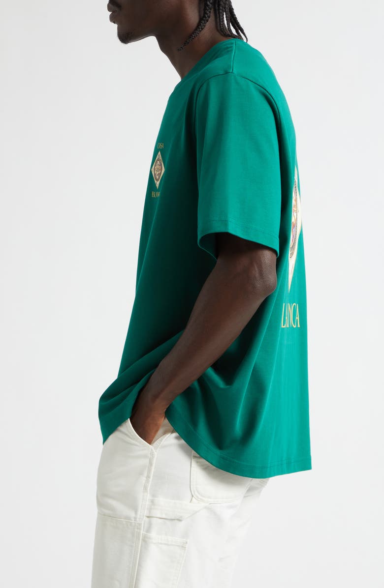 Casablanca Plafond Orne de Musique Graphic T-Shirt, Alternate, color, Evergreen Jersey