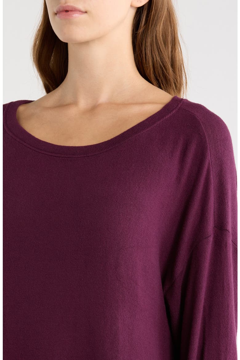 LuxeLayer Pullover Sweatshirt, Alternate, color, CABERNET