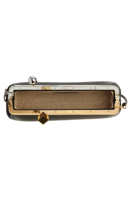 Jacquemus La Pochette Salon Leather Clutch In Black