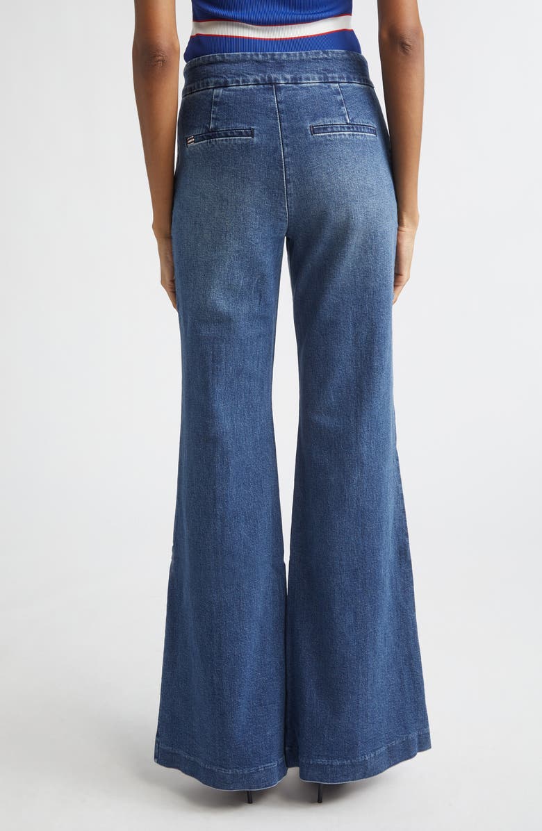 Alice + Olivia Dylan Flare Hem Jeans, Alternate, color, Love Train