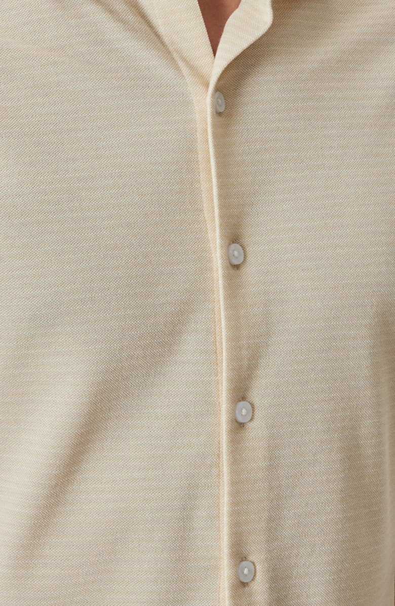 Robert Barakett Irving Short Sleeve Sleeve Knit Button-Up Shirt, Alternate, color, Soft Yellow