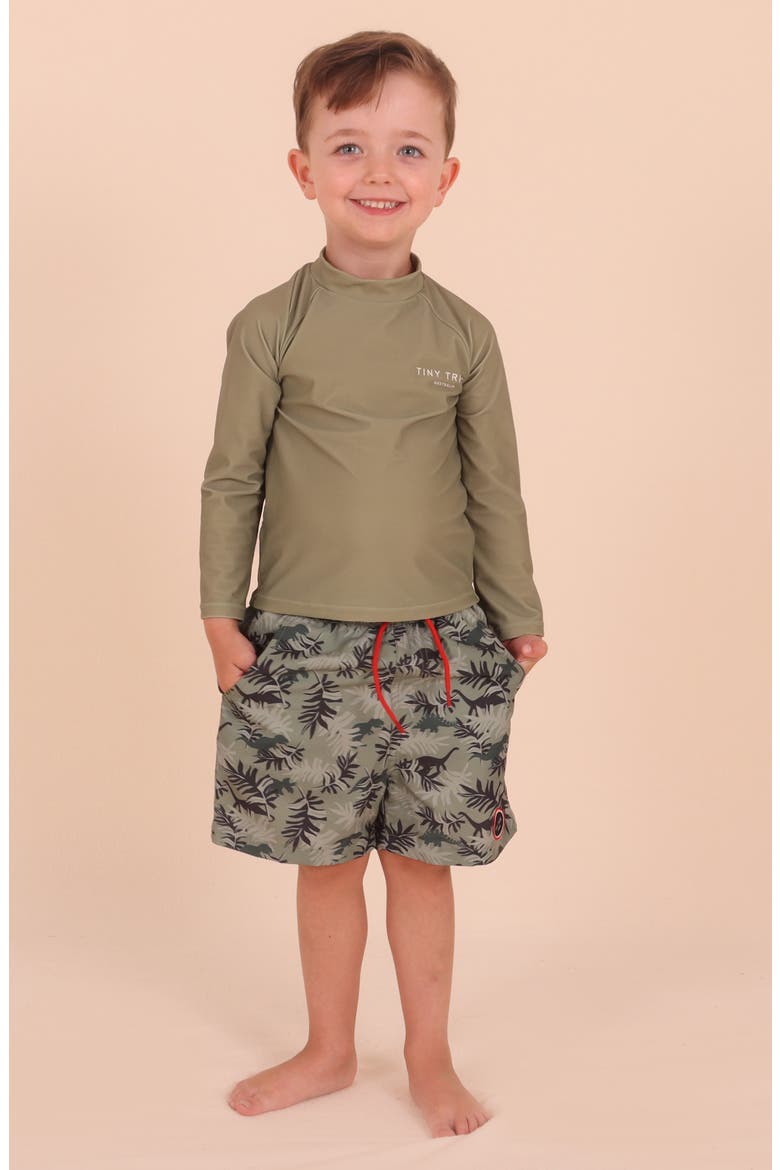 Kids Core Long Sleeve Rashguard, Alternate, color, OLIVE