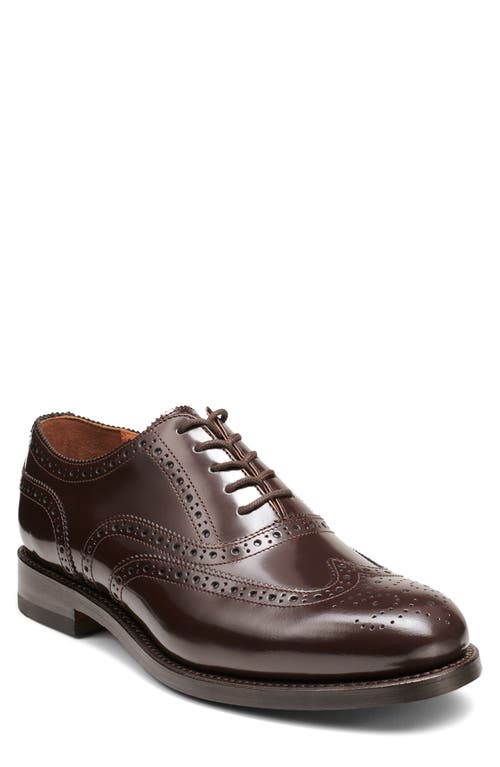 G.h.bass Monogram Wingtip Oxford In Dk Brown