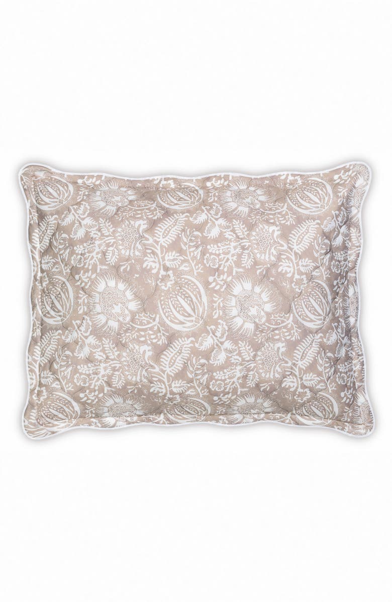 Matouk Granada Quilted Sham, Main, color, Dune