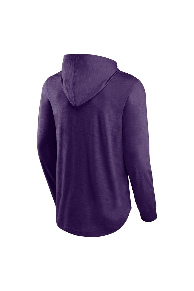 Men's Fanatics Branded Purple Baltimore Ravens Front Runner Long Sleeve Hooded T-Shirt, Alternate, color, Purple