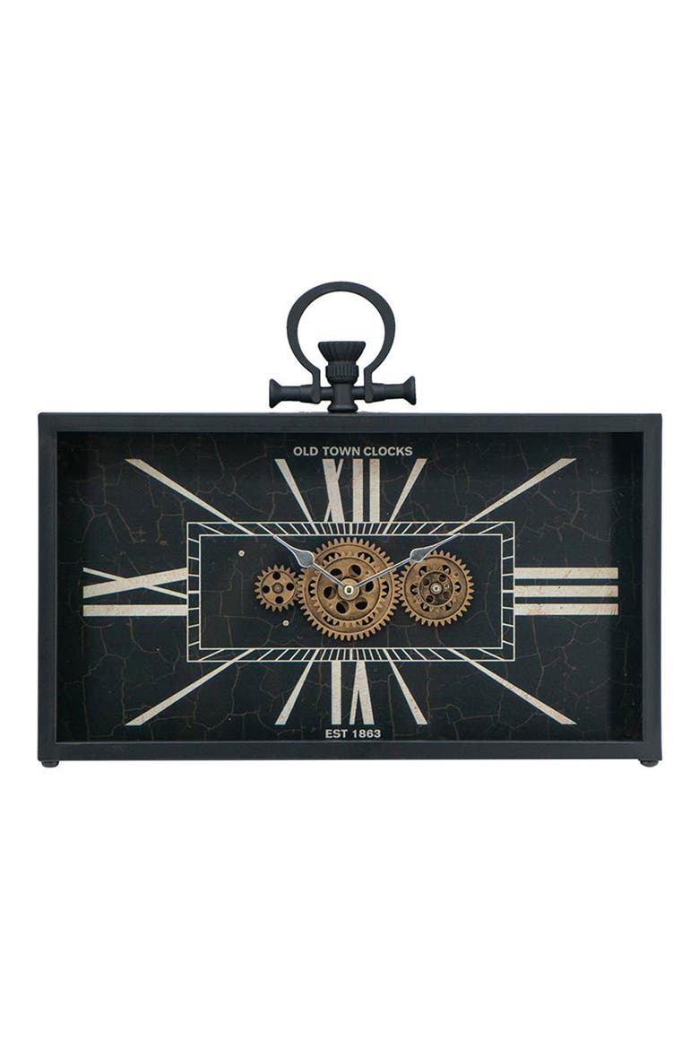 Decorative Wall Clock, Main, color, BLACK