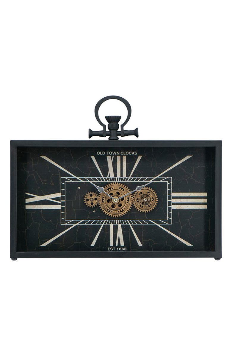 A & B Home Decorative Wall Clock, Main, color, Black