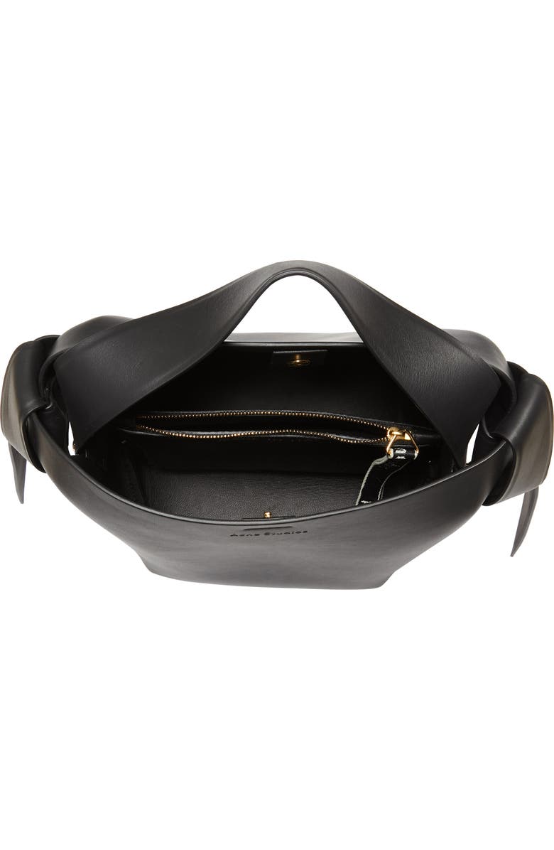 Acne Studios Mini Musubi Leather Top Handle Bag, Alternate, color, Black