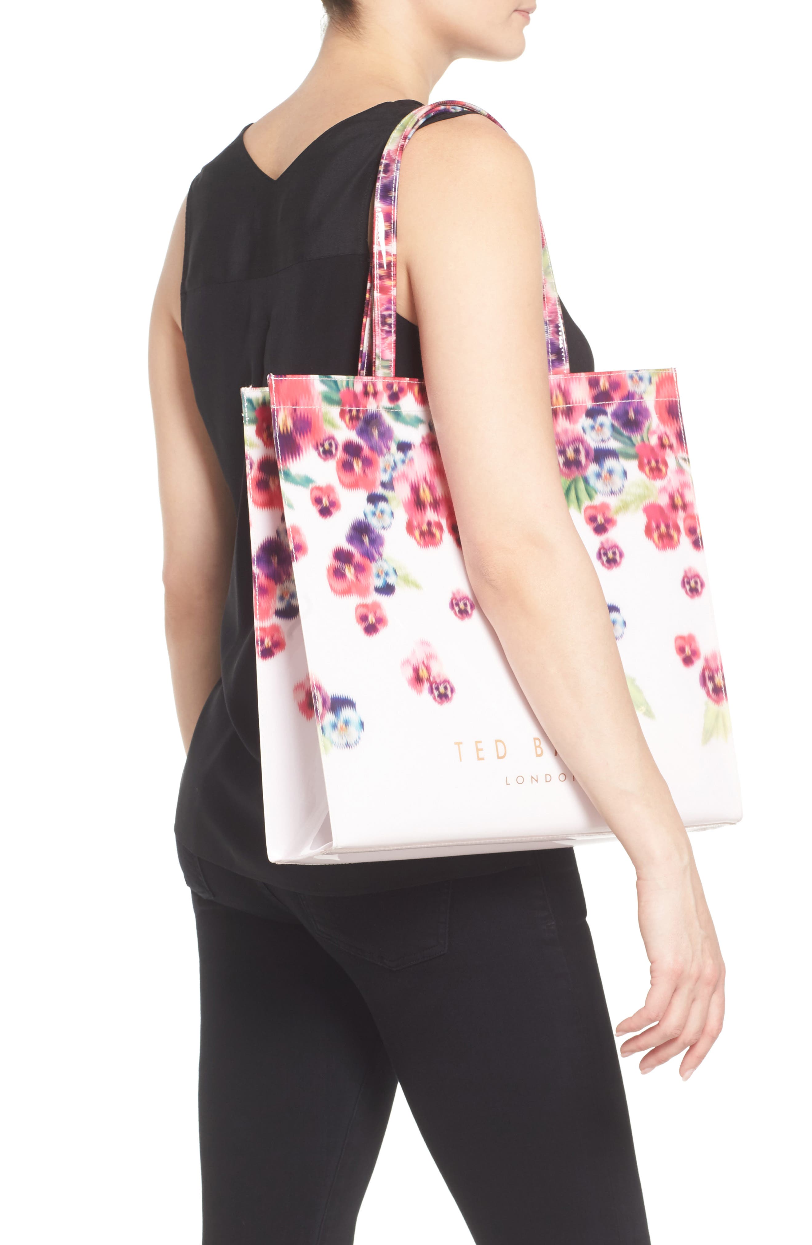Ted Baker London Large Scatter Pansy Icon Tote, Alternate, color, 