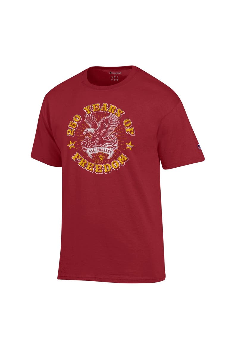 Men's Champion  Cardinal USC Trojans Americana 250 Years of Freedom Tonal T-Shirt, Alternate, color, Cardinal