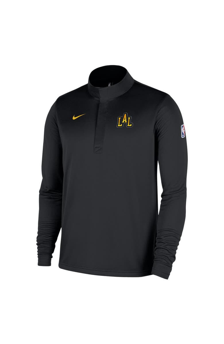 Nike Men's Nike Black Los Angeles Lakers 2025/26 City Edition Remix Authentic Coaches Dri-FIT Half-Zip Pullover, Alternate, color, Black
