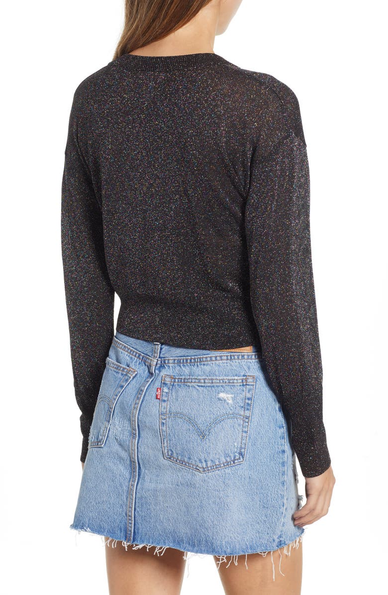 Leith Metallic Cardigan, Alternate, color, 