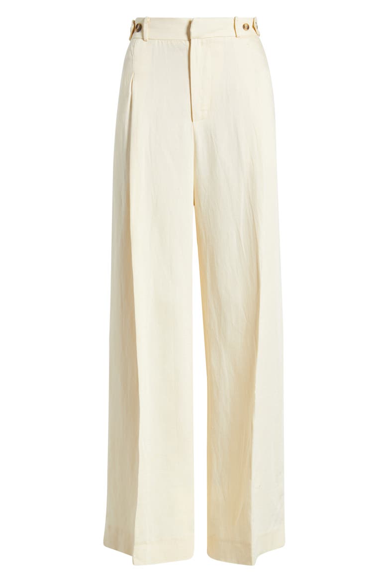 Palermo Pleated Wide Leg Pants, Alternate, color, ECRU