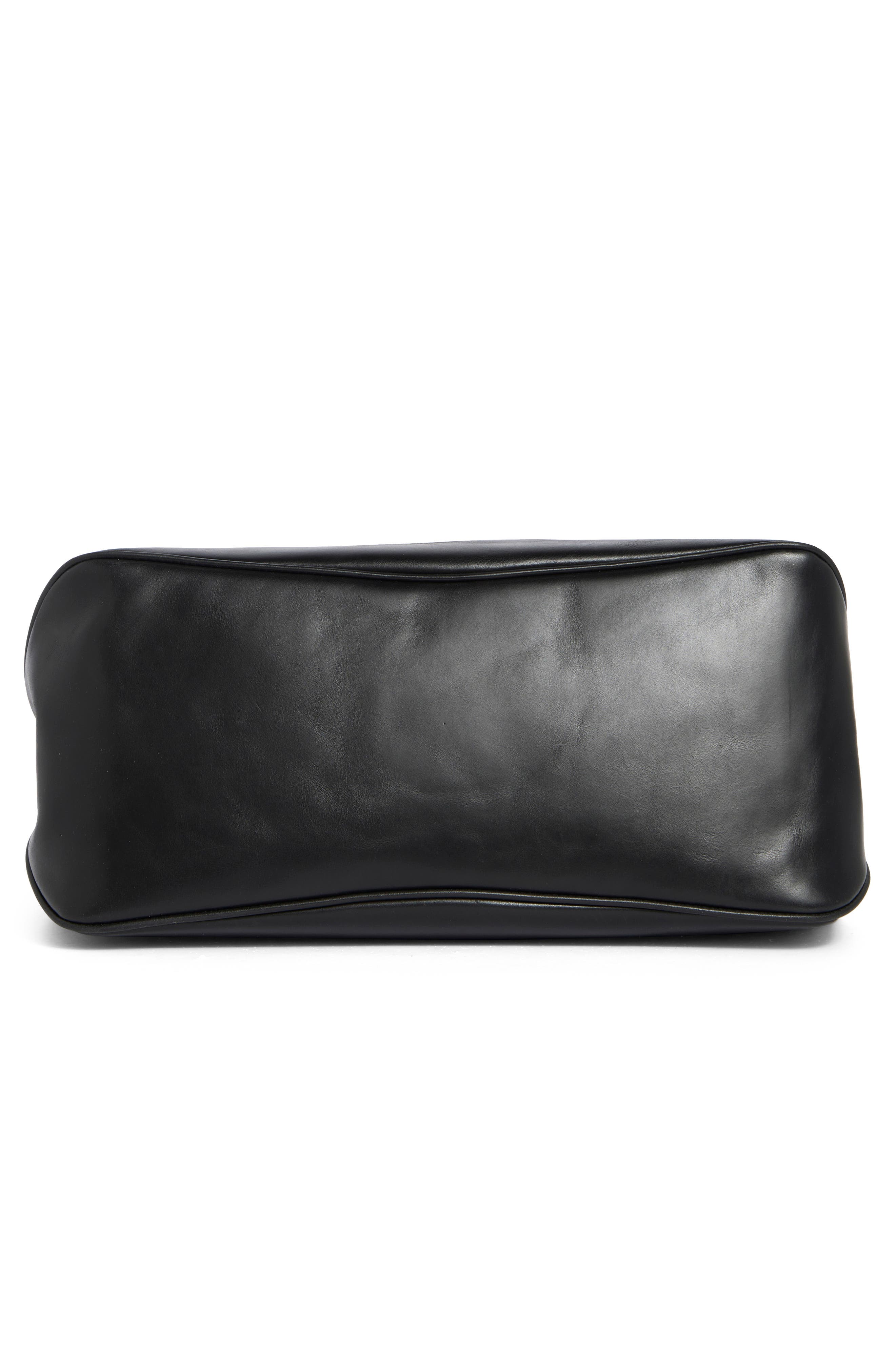 MARGESHERWOOD Grandma Large Buckle Suede Shoulder Bag, Alternate, color, Black Pull-Up