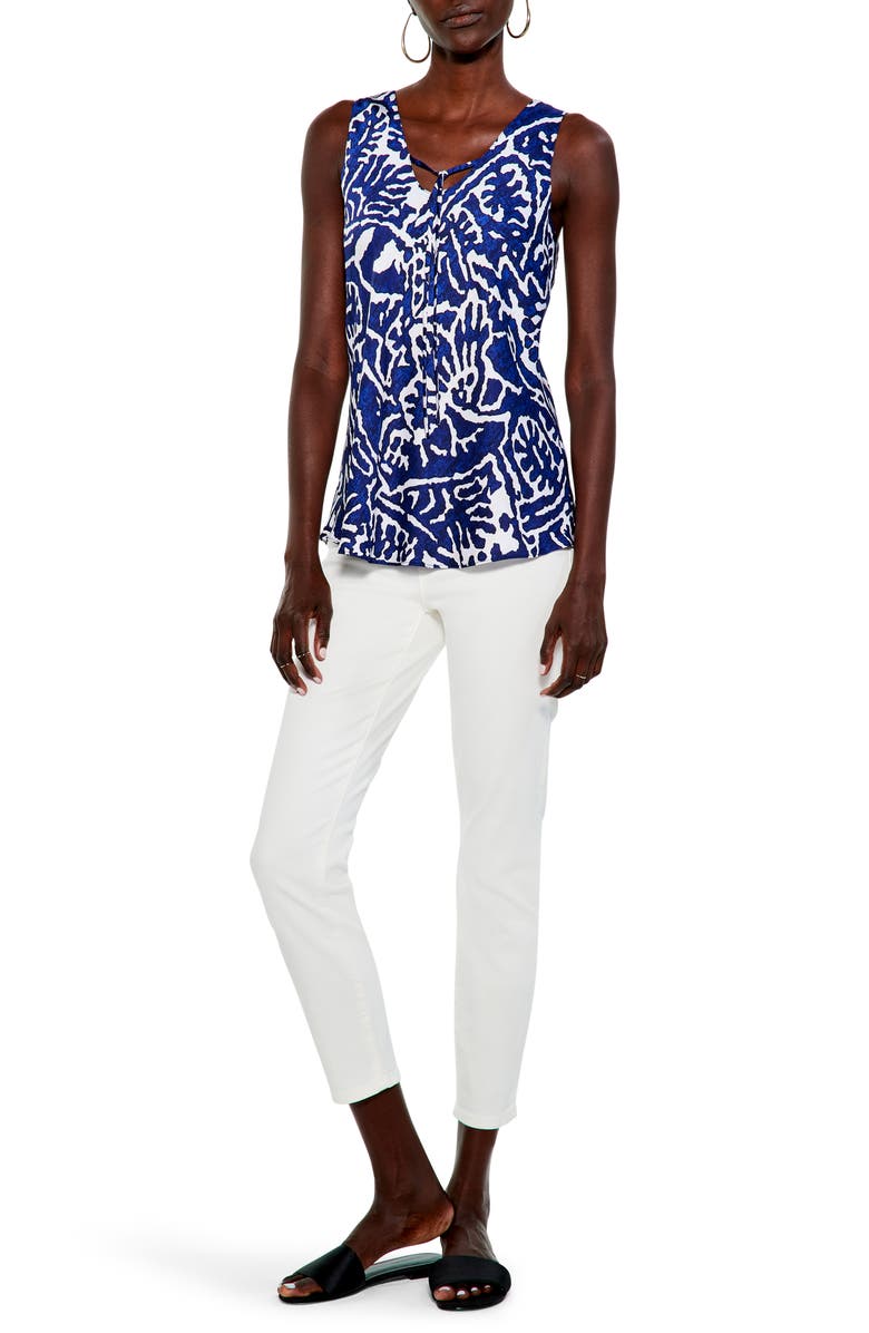 NIC+ZOE Indigo Stamp Tank, Alternate, color, 