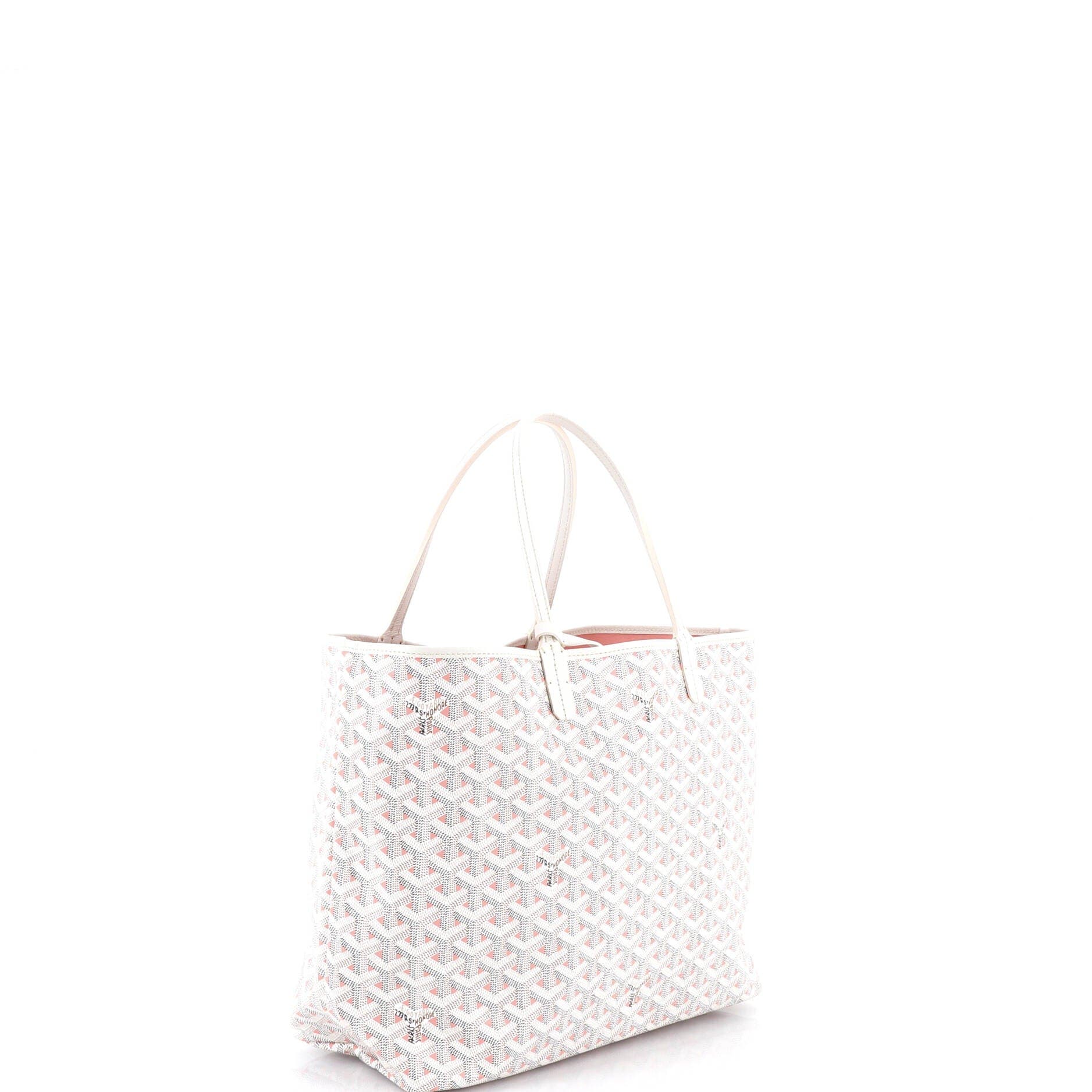 Pre-Owned Goyard Saint Louis Tote Claire Voie Coated Canvas PM, Alternate, color, White
