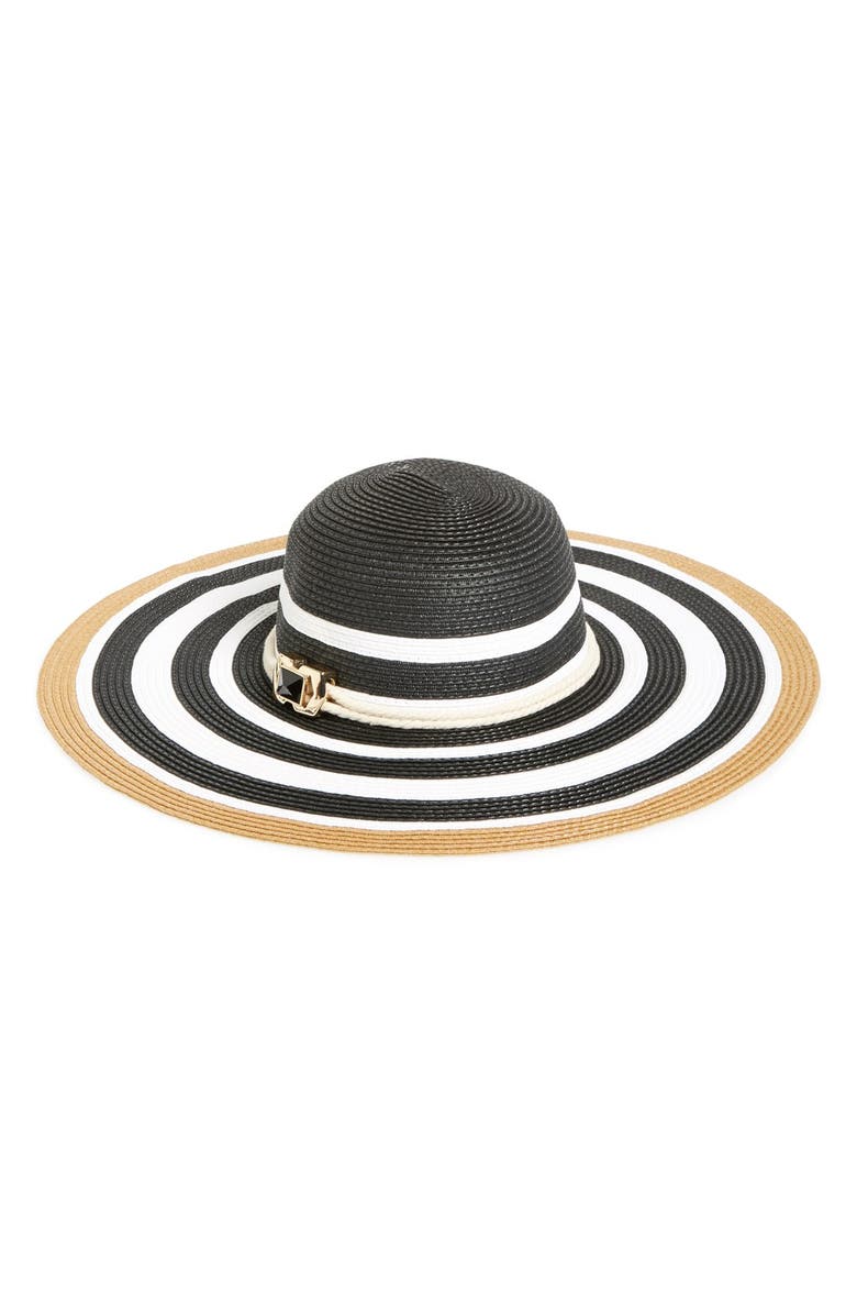Vince Camuto Straw Floppy Hat, Main, color,