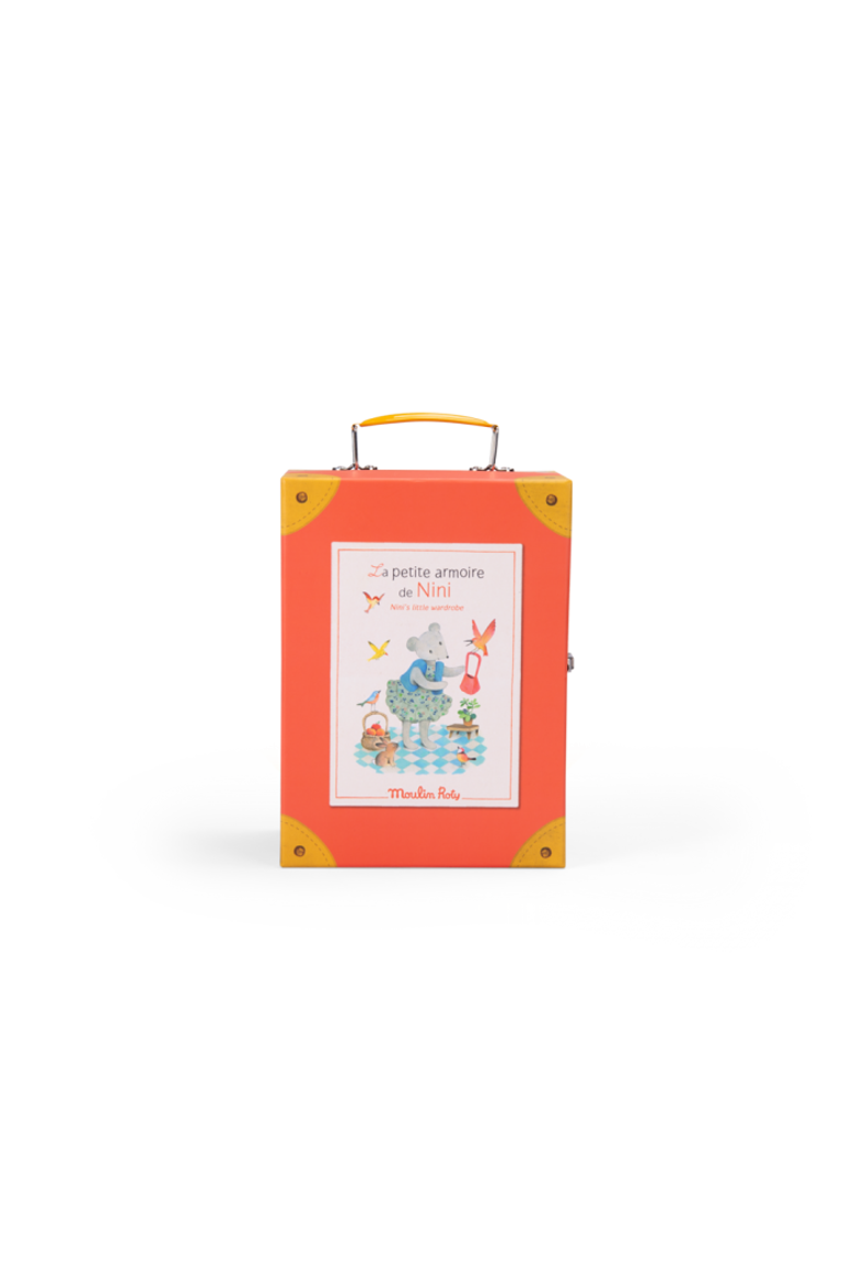 Nini Little Wardrobe Suitcase The Big Family, Alternate, color, Orange