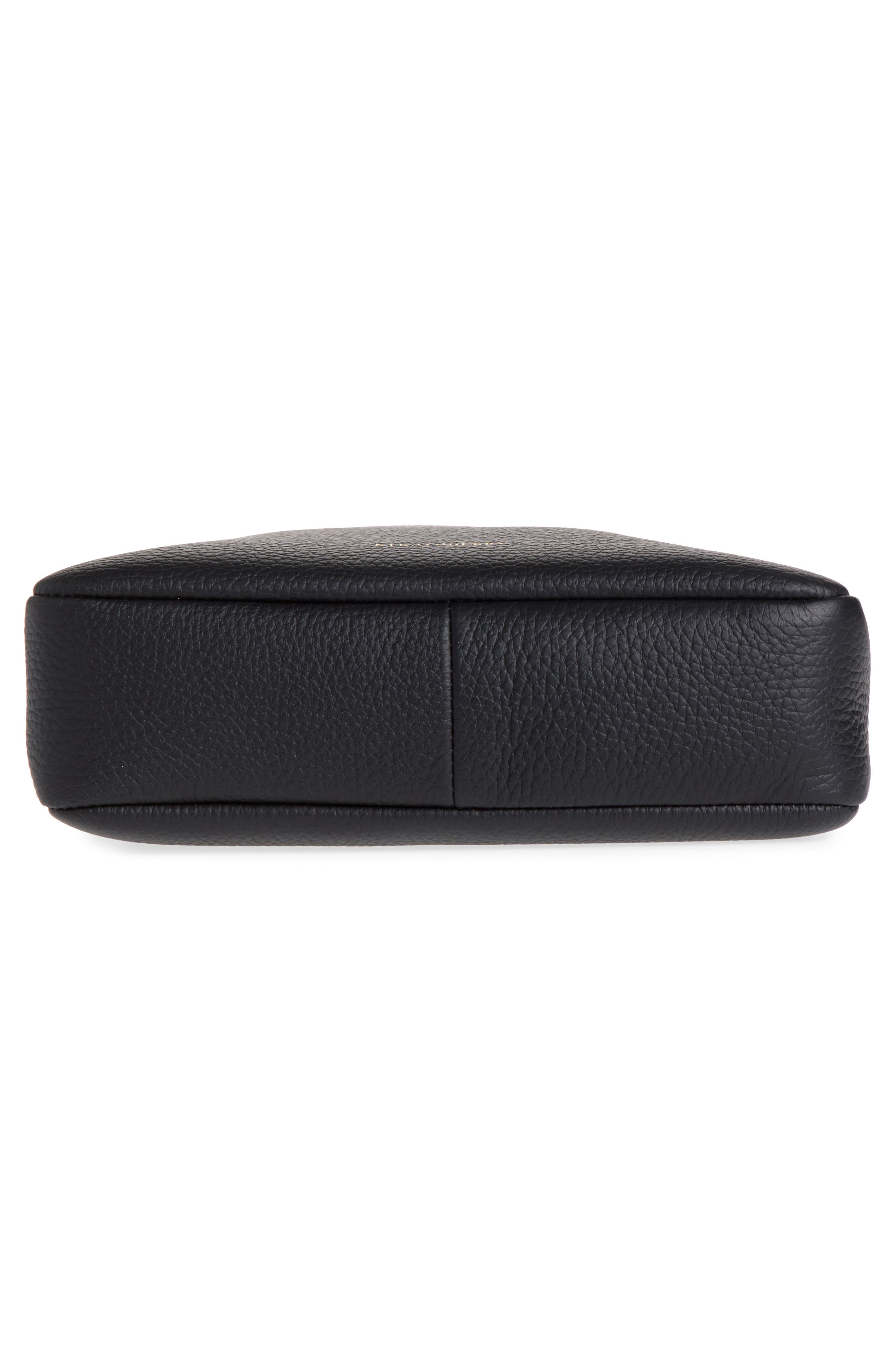 Sway Grained Leather Shoulder Bag, Alternate, color, BLACK