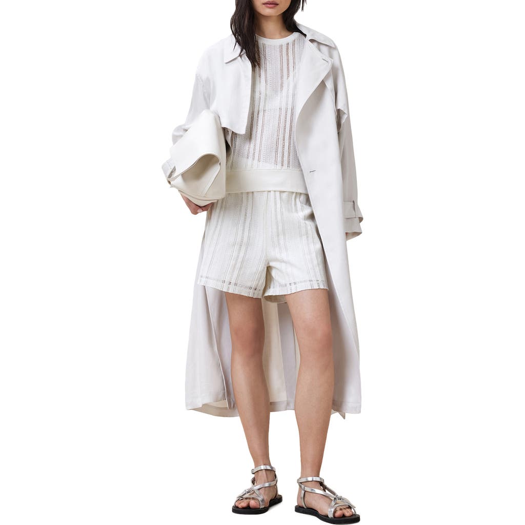 Allsaints Giana Open Stitch Short Sleeve Sweater