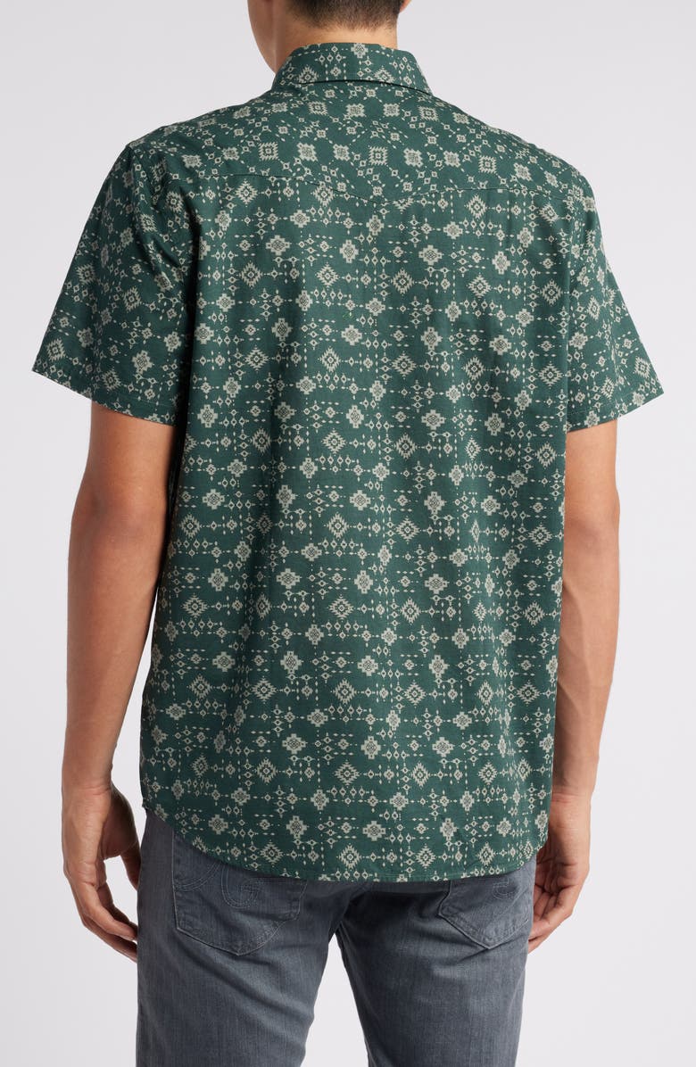 Pendleton Laramie Geo Print Short Sleeve Snap-Up Western Shirt, Alternate, color,